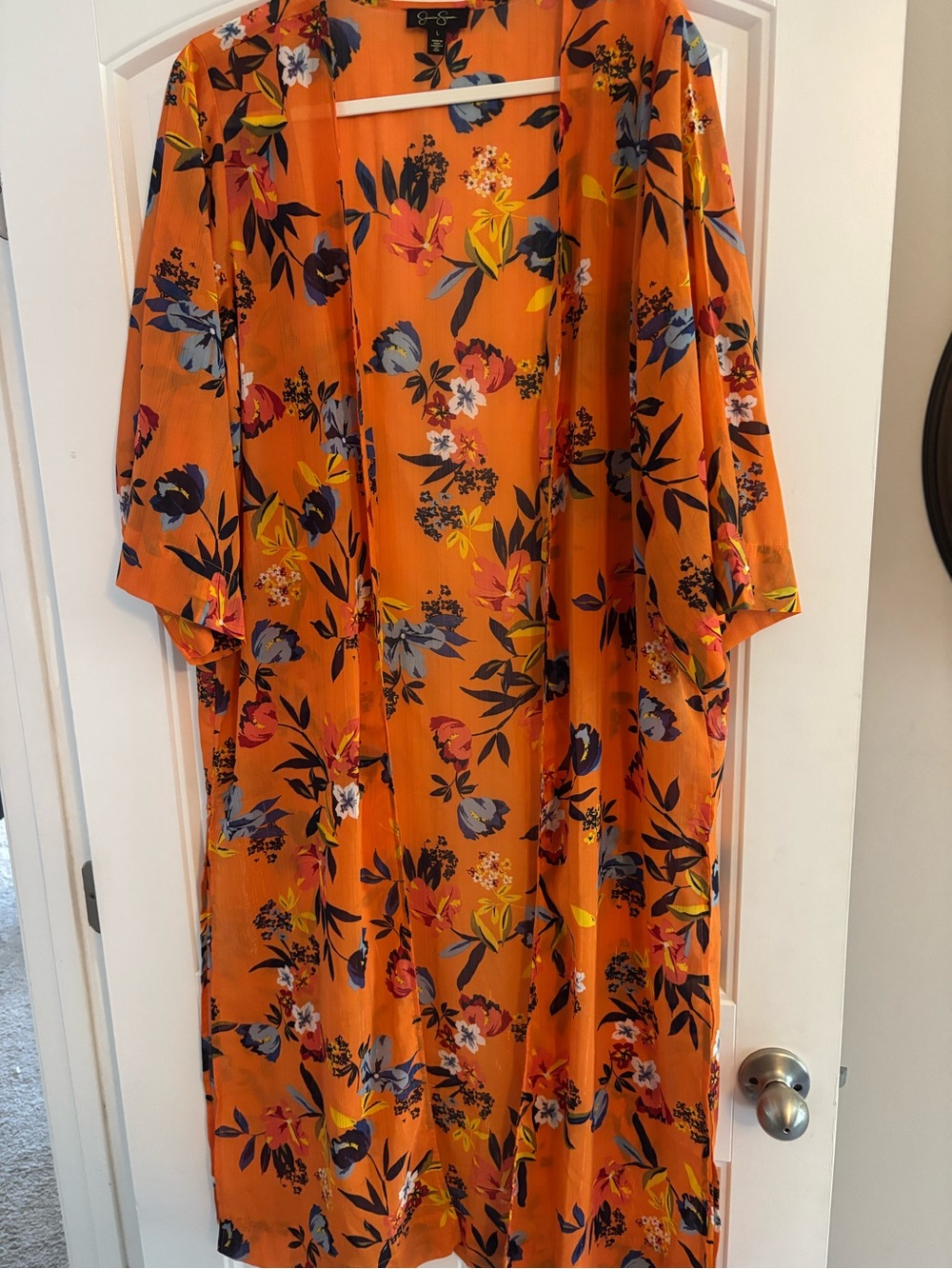 Jessica Simpson Orange Floral Blouse